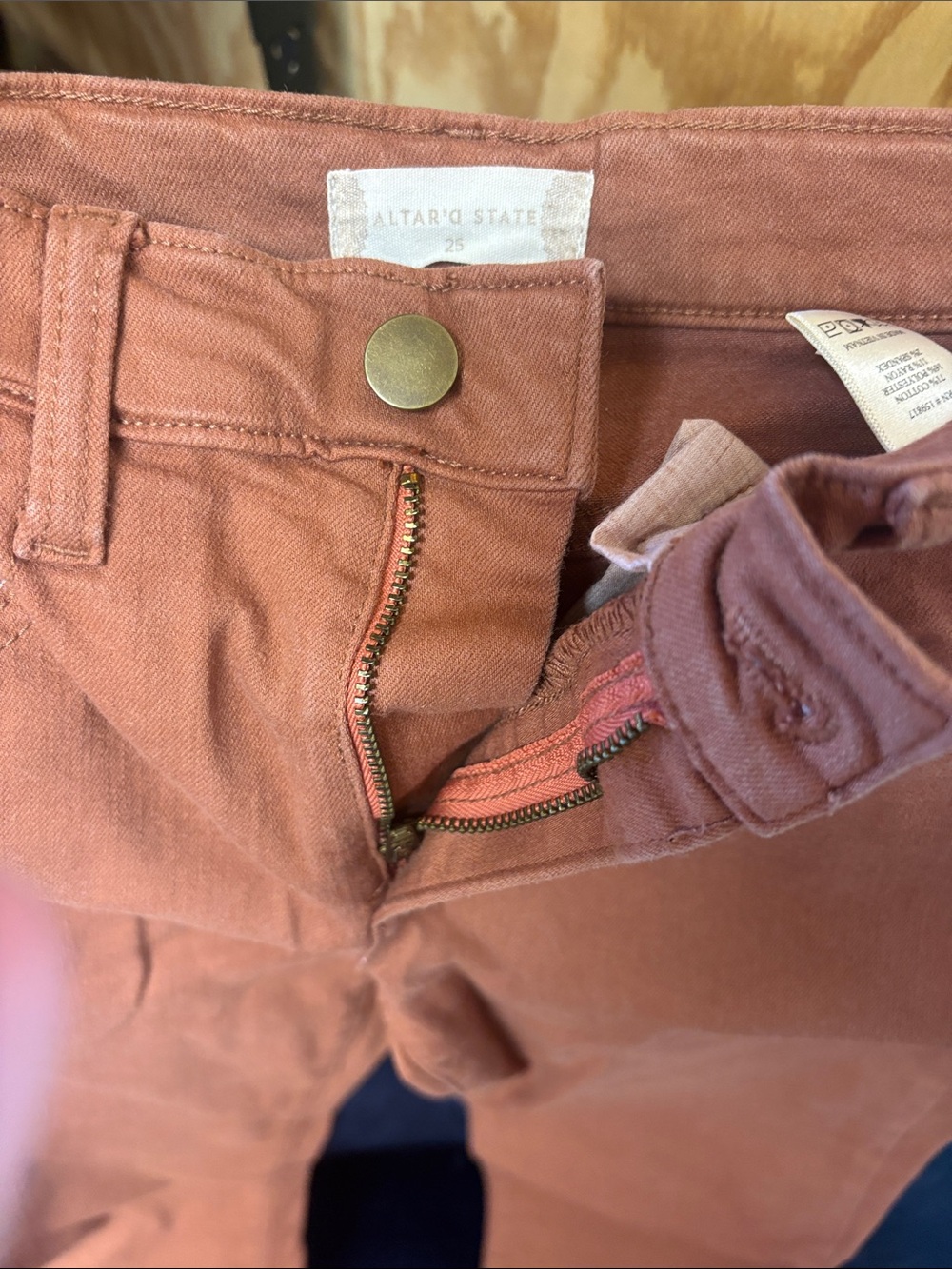 Altar'd State Rusty Rose High-Rise Jeans